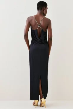 Cheap ๐ Karen Millen Slinky Cowl Neck Diamante Jersey Maxi ๐ Dress ๐ 13 Cheap ๐ Karen Millen Slinky Cowl Neck Diamante Jersey Maxi ๐ Dress ๐ -OCCASION DRESSES Sale2023 bkk05497 black xl 4