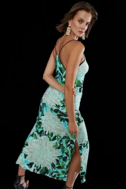 Deals ✔️ Karen Millen Floral Embroidery And Embellished Slip 👗 Dress ⌛ -OCCASION DRESSES Sale2023 bkk05588 green xl 2