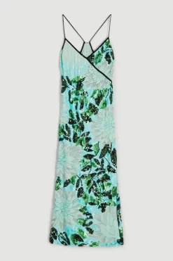 Deals ✔️ Karen Millen Floral Embroidery And Embellished Slip 👗 Dress ⌛ -OCCASION DRESSES Sale2023 bkk05588 green xl 3