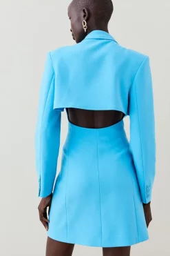 Best deal ⭐ Karen Millen Compact Stretch Two Piece Tailored Mini 👗 Dress 🥰 -OCCASION DRESSES Sale2023 bkk05799 aqua xl 2