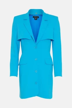 Best deal ⭐ Karen Millen Compact Stretch Two Piece Tailored Mini 👗 Dress 🥰 -OCCASION DRESSES Sale2023 bkk05799 aqua xl 3