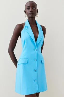 Best deal ⭐ Karen Millen Compact Stretch Two Piece Tailored Mini 👗 Dress 🥰 -OCCASION DRESSES Sale2023 bkk05799 aqua xl 4