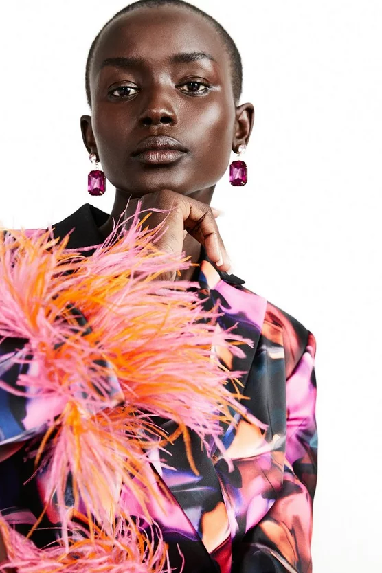 Discount ๐ฅฐ Karen Millen Weston Marble Feather Cuff Blazer Mini ๐ Dress ๐ 6 Discount ๐ฅฐ Karen Millen Weston Marble Feather Cuff Blazer Mini ๐ Dress ๐ - Image 5