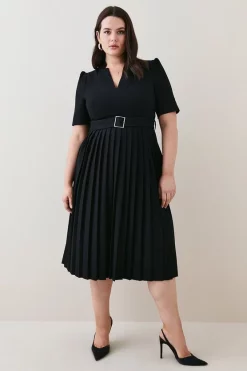 Coupon ๐ Karen Millen Plus Size Structured Crepe Forever Pleat ๐ Dress ๐