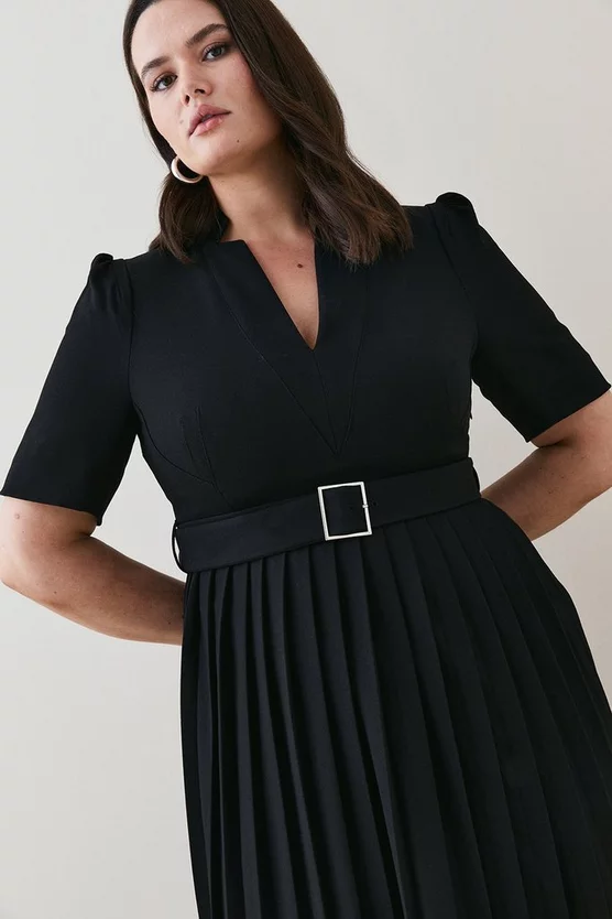 Coupon ๐ Karen Millen Plus Size Structured Crepe Forever Pleat ๐ Dress ๐ 4 Coupon ๐ Karen Millen Plus Size Structured Crepe Forever Pleat ๐ Dress ๐ - Image 2