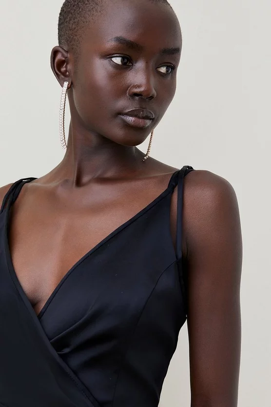 Deals ๐ Karen Millen Italian Structured Satin Strappy Midi ๐ Dress ๐ 4 Deals ๐ Karen Millen Italian Structured Satin Strappy Midi ๐ Dress ๐ - Image 2