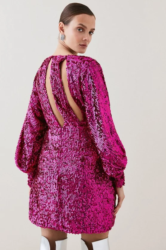 Deals ๐ Karen Millen Sequin Crystal Embellished Woven Mini ๐ Dress ๐ 6 Deals ๐ Karen Millen Sequin Crystal Embellished Woven Mini ๐ Dress ๐ - Image 4