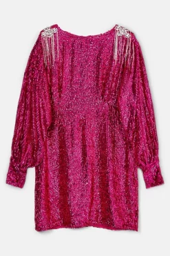 Best Pirce 🔥 Karen Millen Plus Sequin & Crystal Embellished Woven 👗 Dress 🥰 -OCCASION DRESSES Sale2023 bkk06604 hot20pink xl 3