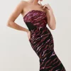 Top 10 🥰 Karen Millen Petite Abstract Sequin Bandeau 👗 Dress 🎉 -OCCASION DRESSES Sale2023 bkk06776 pink xl