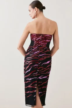 Top 10 🥰 Karen Millen Petite Abstract Sequin Bandeau 👗 Dress 🎉 9 Top 10 🥰 Karen Millen Petite Abstract Sequin Bandeau 👗 Dress 🎉 -OCCASION DRESSES Sale2023 bkk06776 pink xl 2