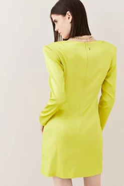 Hot Sale ⌛ Karen Millen Italian Structured Satin Tie Front Mini 👗 Dress 🎉 11 Hot Sale ⌛ Karen Millen Italian Structured Satin Tie Front Mini 👗 Dress 🎉 -OCCASION DRESSES Sale2023 bkk06844 lime xl 2