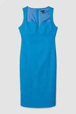 Best Sale 😍 Karen Millen Italian Jersey Contour Column Midi 👗 Dress 🛒 -OCCASION DRESSES Sale2023 bkk06849 blue xl 3