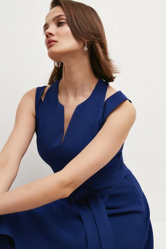 Coupon 🥰 Karen Millen Compact Stretch Viscose Waterfall Midi 👗 Dress 🔔 4 Coupon 🥰 Karen Millen Compact Stretch Viscose Waterfall Midi 👗 Dress 🔔 - Image 2