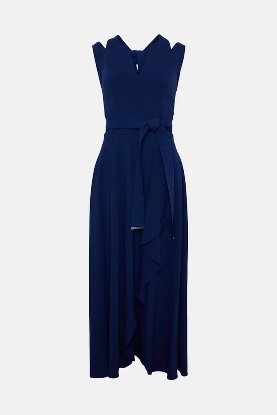 Coupon 🥰 Karen Millen Compact Stretch Viscose Waterfall Midi 👗 Dress 🔔 6 Coupon 🥰 Karen Millen Compact Stretch Viscose Waterfall Midi 👗 Dress 🔔 - Image 4