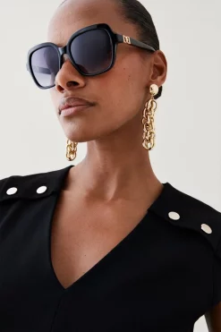 Deals ⌛ Karen Millen Tall Structured Crepe Belted Forever Midi 👗 Dress 👏 -OCCASION DRESSES Sale2023 bkk06929 black xl 4