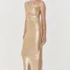 New 💯 Karen Millen Metallic Bandage Maxi 👗 Dress 😀 -OCCASION DRESSES Sale2023 bkk06966 gold xl