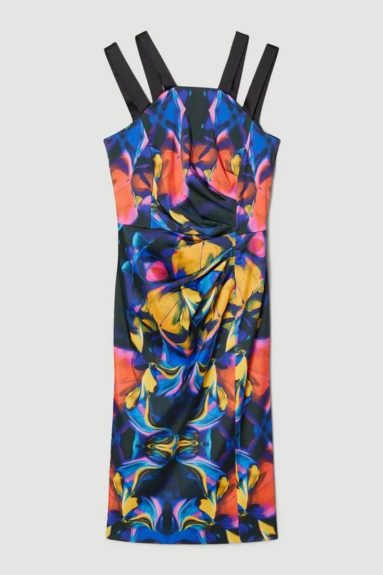 Discount 👏 Karen Millen Weston Mirrored Marble Print Pencil Midi Drs ❤️ 6 Discount 👏 Karen Millen Weston Mirrored Marble Print Pencil Midi Drs ❤️ - Image 4