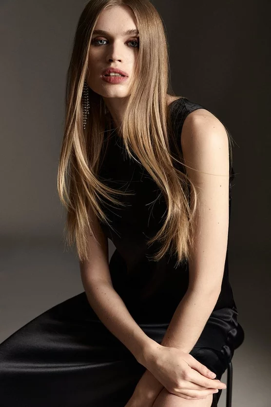 Outlet 👍 Karen Millen Viscose Satin Column Midi 👗 Dress 🔔 4 Outlet 👍 Karen Millen Viscose Satin Column Midi 👗 Dress 🔔 - Image 2