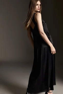 Outlet 👍 Karen Millen Viscose Satin Column Midi 👗 Dress 🔔 15 Outlet 👍 Karen Millen Viscose Satin Column Midi 👗 Dress 🔔 -OCCASION DRESSES Sale2023 bkk07026 black xl 5