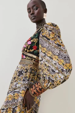 Hot Sale ✨ Karen Millen Baroque Embroidered And Bead Woven Mini 👗 Dress 🧨 -OCCASION DRESSES Sale2023 bkk07046 multi xl 4