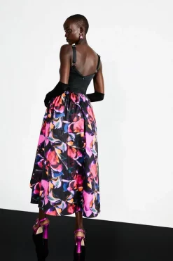 Buy 😉 Karen Millen Marble Jacquard Corset Bodice Woven 👗 Dress 👏 -OCCASION DRESSES Sale2023 bkk07093 multi xl 2