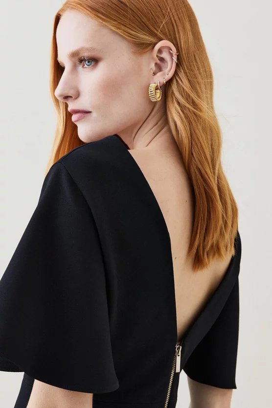 Hot Sale ๐ Karen Millen Structured Crepe Angel Sleeve Pencil Midi ๐ Dress ๐ 7 Hot Sale ๐ Karen Millen Structured Crepe Angel Sleeve Pencil Midi ๐ Dress ๐ - Image 5