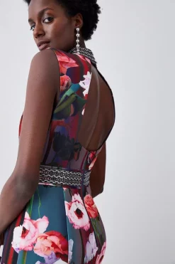 Deals ❤️ Karen Millen Diamante Trim Floral Woven Maxi 👗 Dress 🔥 12 Deals ❤️ Karen Millen Diamante Trim Floral Woven Maxi 👗 Dress 🔥 -OCCASION DRESSES Sale2023 bkk07114 floral xl 4