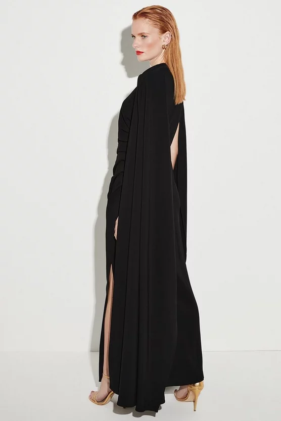 Discount ๐งจ Karen Millen Compact Viscose Cape Maxi ๐ Dress โค๏ธ 7 Discount ๐งจ Karen Millen Compact Viscose Cape Maxi ๐ Dress โค๏ธ - Image 5