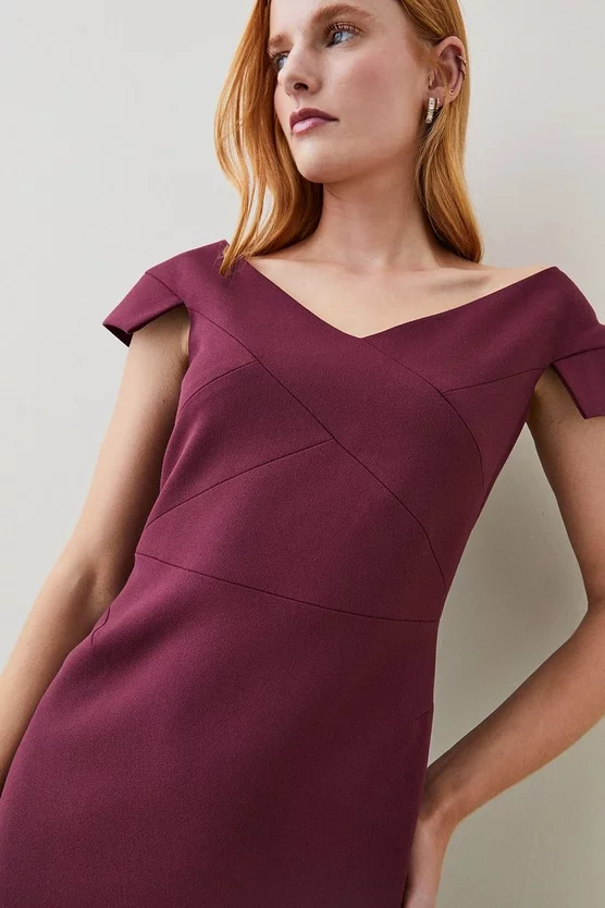 Coupon 🔔 Karen Millen Petite Structured Crepe Cross Detail Midi 👗 Dress ✨ 7 Coupon 🔔 Karen Millen Petite Structured Crepe Cross Detail Midi 👗 Dress ✨ - Image 5