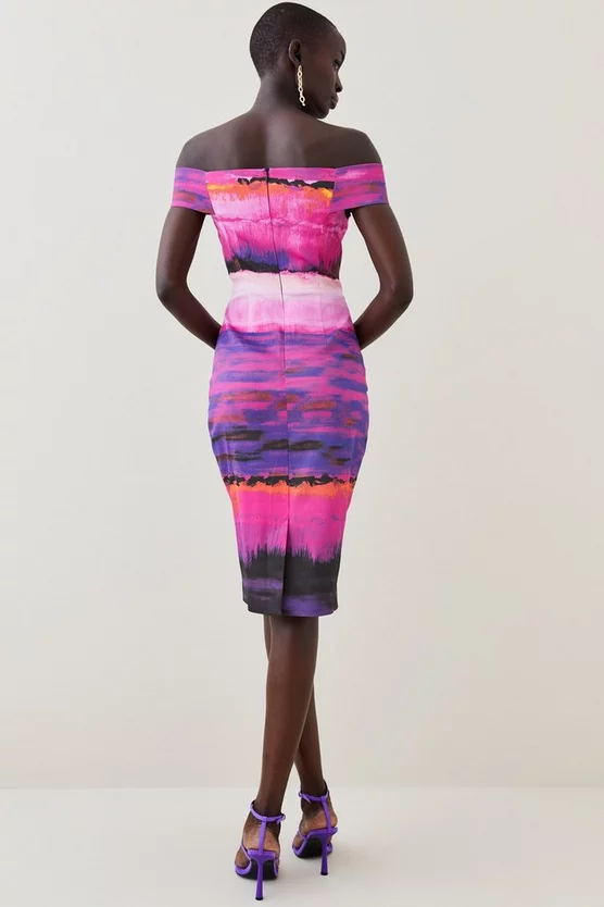 Best Pirce ๐ฏ Karen Millen Italian Signature Stretch Painternly Bardot Midi ๐ Dress ๐ 5 Best Pirce ๐ฏ Karen Millen Italian Signature Stretch Painternly Bardot Midi ๐ Dress ๐ - Image 3