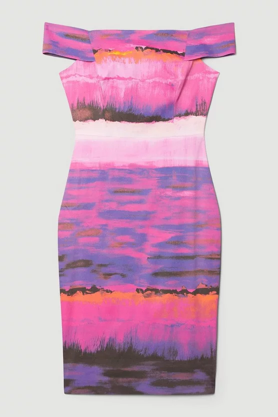 Best Pirce ๐ฏ Karen Millen Italian Signature Stretch Painternly Bardot Midi ๐ Dress ๐ 6 Best Pirce ๐ฏ Karen Millen Italian Signature Stretch Painternly Bardot Midi ๐ Dress ๐ - Image 4