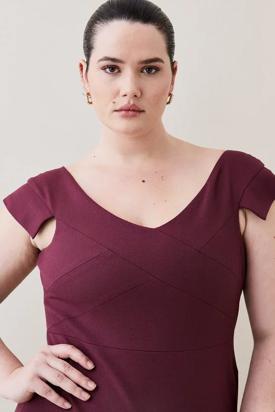 New ๐ฏ Karen Millen Plus Size Structured Crepe Cross Detail Midi ๐ Dress โ๏ธ 4 New ๐ฏ Karen Millen Plus Size Structured Crepe Cross Detail Midi ๐ Dress โ๏ธ - Image 2