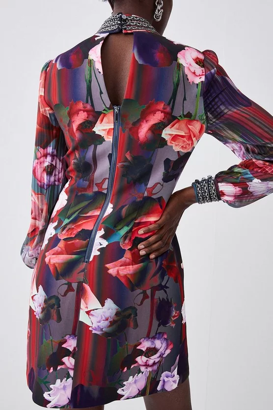 Outlet ๐ Karen Millen Tall Diamante Trim Floral Woven Mini ๐ Dress ๐คฉ 5 Outlet ๐ Karen Millen Tall Diamante Trim Floral Woven Mini ๐ Dress ๐คฉ - Image 3