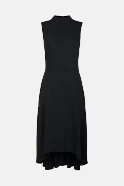 Best reviews of 🔥 Karen Millen Tall Soft Tailored High Low Midi 👗 Dress 🤩 -OCCASION DRESSES Sale2023 bkk07255 black xl 5