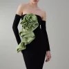 Budget 😉 Karen Millen Appliqued Rose Ponte Midi 👗 Dress 🛒 -OCCASION DRESSES Sale2023 bkk07360 green xl