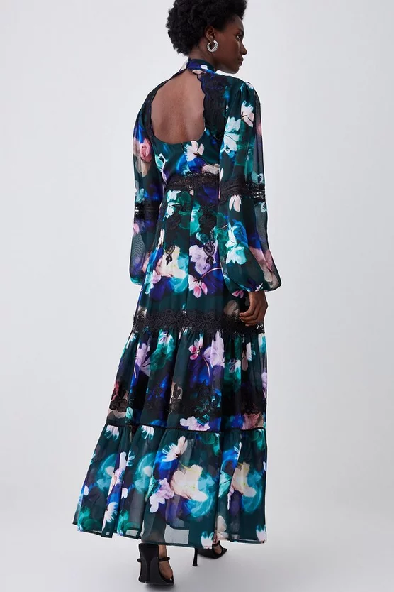 Coupon 🌟 Karen Millen Tall Neon Floral Lace & Embroidery Maxi 👗 Dress 🔔 5 Coupon 🌟 Karen Millen Tall Neon Floral Lace & Embroidery Maxi 👗 Dress 🔔 - Image 3