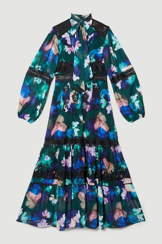Coupon 🌟 Karen Millen Tall Neon Floral Lace & Embroidery Maxi 👗 Dress 🔔 6 Coupon 🌟 Karen Millen Tall Neon Floral Lace & Embroidery Maxi 👗 Dress 🔔 - Image 4