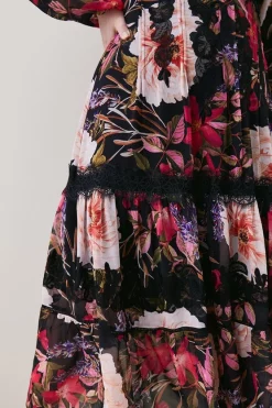 Hot Sale 😉 Karen Millen Plus Size Floral Mix Lace & Embroidery Maxi 👗 Dress ⭐ -OCCASION DRESSES Sale2023 bkk07377 floral xl 2
