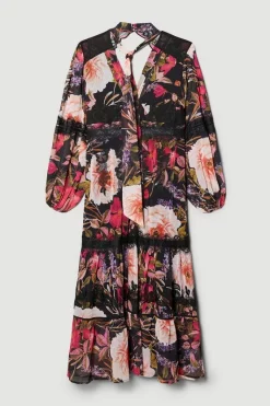 Hot Sale 😉 Karen Millen Plus Size Floral Mix Lace & Embroidery Maxi 👗 Dress ⭐ -OCCASION DRESSES Sale2023 bkk07377 floral xl 3