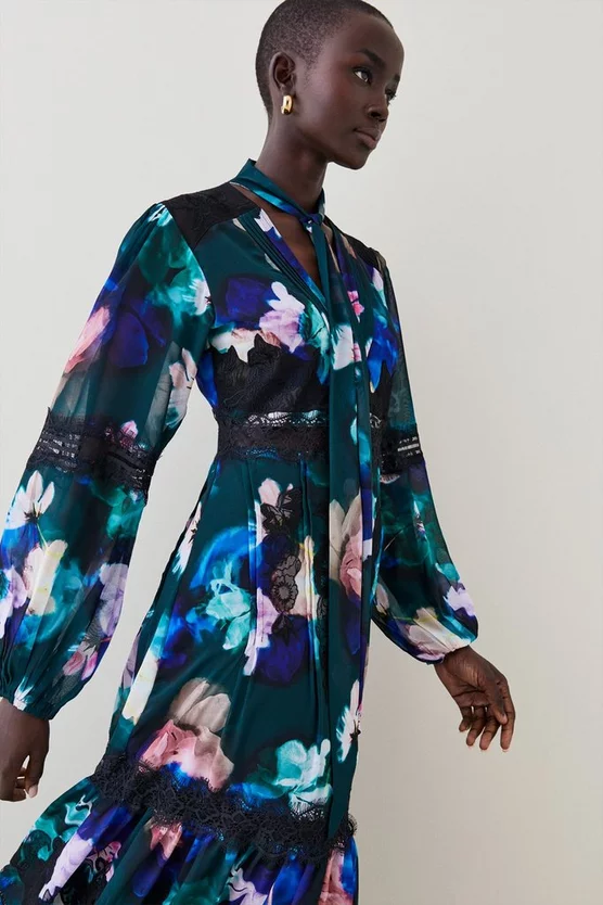 Discount ๐ฅฐ Karen Millen Neon Floral Mix Lace & Embroidery Maxi ๐ Dress ๐ฏ 4 Discount ๐ฅฐ Karen Millen Neon Floral Mix Lace & Embroidery Maxi ๐ Dress ๐ฏ - Image 2
