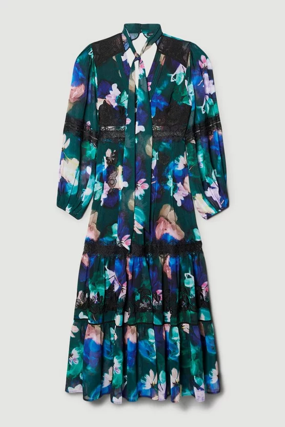 Discount ๐ฅฐ Karen Millen Neon Floral Mix Lace & Embroidery Maxi ๐ Dress ๐ฏ 6 Discount ๐ฅฐ Karen Millen Neon Floral Mix Lace & Embroidery Maxi ๐ Dress ๐ฏ - Image 4