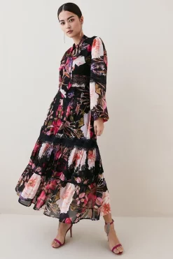 Cheapest โค๏ธ Karen Millen Floral Mixed Lace & Embroidery Midaxi ๐ Dress ๐ฏ