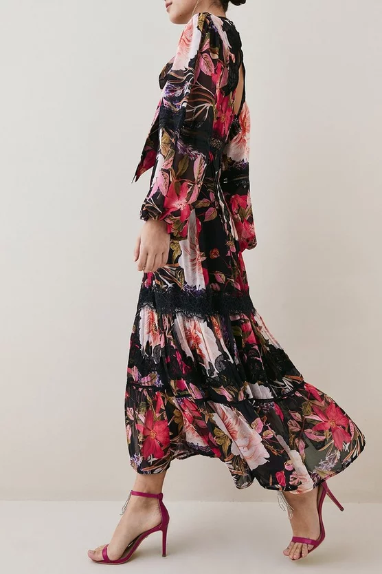Cheapest ❤️ Karen Millen Floral Mixed Lace & Embroidery Midaxi 👗 Dress 💯 6 Cheapest ❤️ Karen Millen Floral Mixed Lace & Embroidery Midaxi 👗 Dress 💯 - Image 4