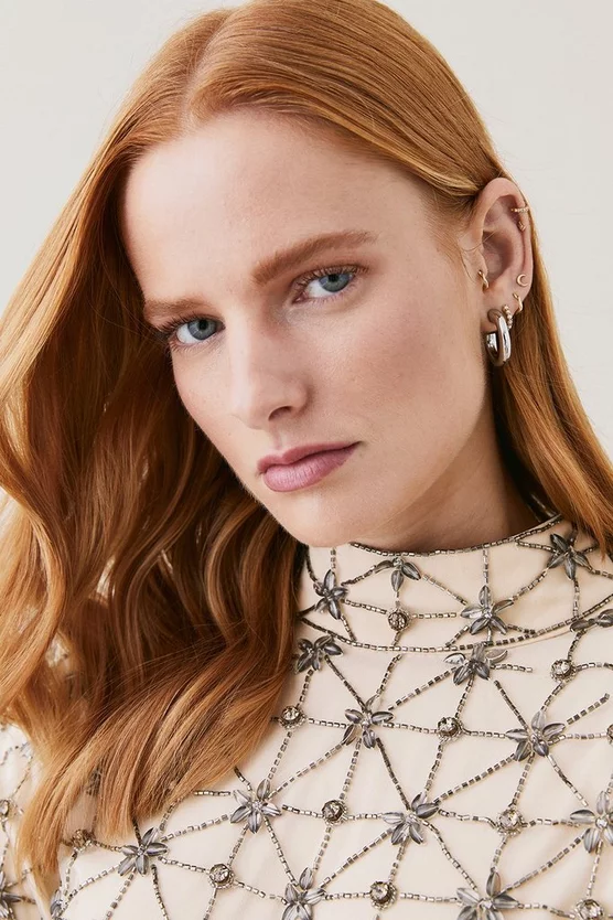 Brand new 😍 Karen Millen Tall Lydia Millen Embellished Tie Detail Woven Mini 👗 Dress 😍 3 Brand new 😍 Karen Millen Tall Lydia Millen Embellished Tie Detail Woven Mini 👗 Dress 😍 - Image 2