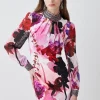 Cheapest 🔔 Karen Millen Diamante Trim Floral Woven Mini 👗 Dress 🥰 -OCCASION DRESSES Sale2023 bkk07436 pink xl