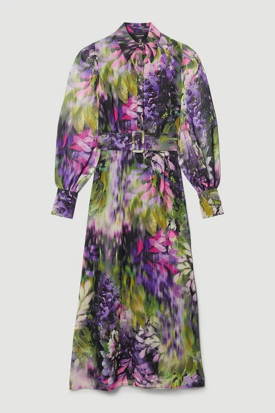 Cheap ๐ Karen Millen Tall Floral Georgette Woven ๐ Shirt Midi ๐ Dress ๐ 5 Cheap ๐ Karen Millen Tall Floral Georgette Woven ๐ Shirt Midi ๐ Dress ๐ - Image 4