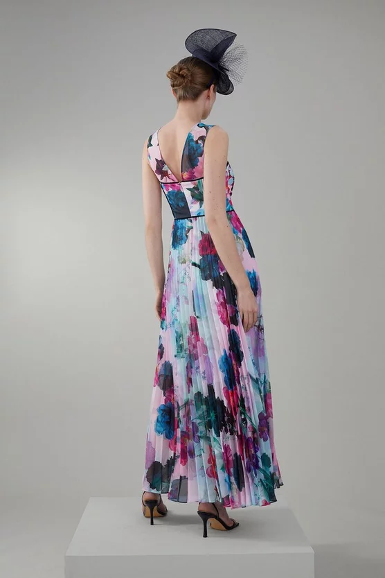 Top 10 ⌛ Karen Millen Floral Pleat Corset Cape Woven Maxi 👗 Dress 🥰 8 Top 10 ⌛ Karen Millen Floral Pleat Corset Cape Woven Maxi 👗 Dress 🥰 - Image 6