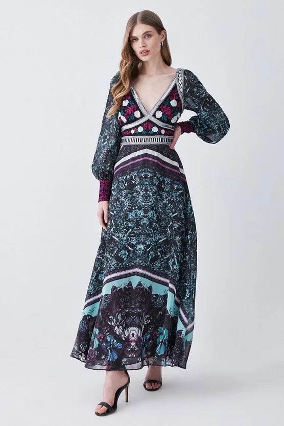 Best Sale ๐ Karen Millen Baroque Embroidered And Bead Woven Midi ๐ Dress ๐ฅฐ 3 Best Sale ๐ Karen Millen Baroque Embroidered And Bead Woven Midi ๐ Dress ๐ฅฐ