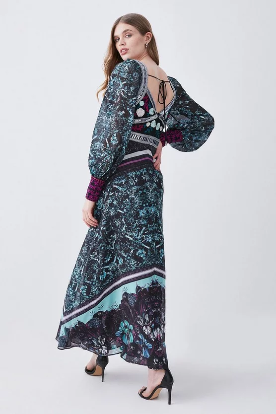 Best Sale ๐ Karen Millen Baroque Embroidered And Bead Woven Midi ๐ Dress ๐ฅฐ 5 Best Sale ๐ Karen Millen Baroque Embroidered And Bead Woven Midi ๐ Dress ๐ฅฐ - Image 3