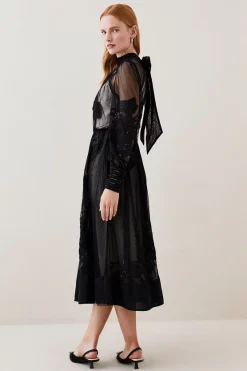 Best Sale ๐ฏ Karen Millen Lydia Millen Tall Floral Applique Mesh Woven Midi ๐ Dress ๐ 9 Best Sale ๐ฏ Karen Millen Lydia Millen Tall Floral Applique Mesh Woven Midi ๐ Dress ๐ -OCCASION DRESSES Sale2023 bkk07600 black xl 2